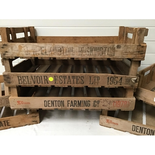 78 - 7 DENTON FRUIT CRATES - H6.5