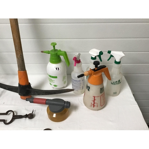 83 - GARDEN TOOLS AND SPRAYS ETC