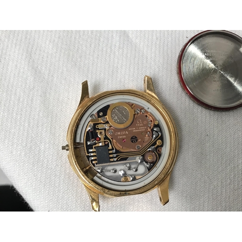 140 - OMEGA SEAMASTER WRIST WATCH- NOT WORKING  AND OMEGA WATCH STRAP