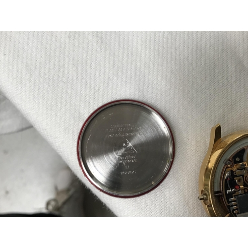 140 - OMEGA SEAMASTER WRIST WATCH- NOT WORKING  AND OMEGA WATCH STRAP