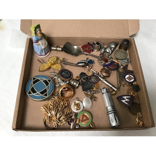 143 - BOX OF COSTUME JEWELLERY ETC