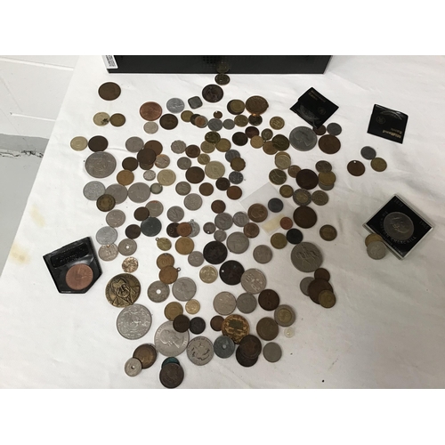 144 - BOX OF VINTAGE COINS