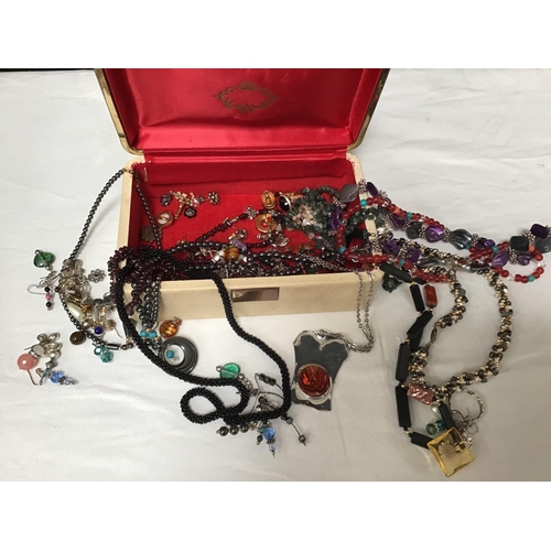 146 - 2 BOXES OF COSTUME JEWELLERY