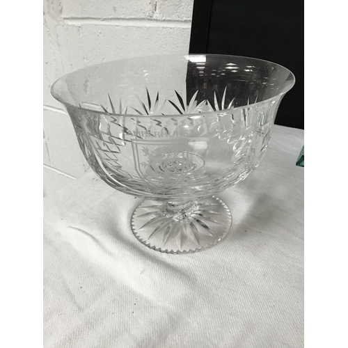 159 - CUT GLASS GOLFING TROPHIES
LARGE BOWL 9.5