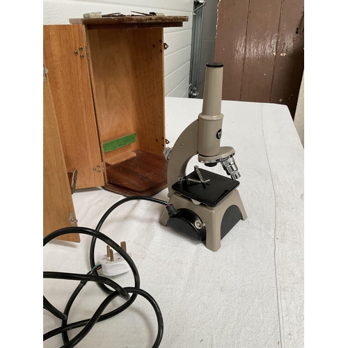 110 - VINTAGE BOXED ELECTRIC MICROSCOPE