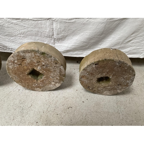 113 - 3 ANTIQUE SHARPENING STONES - W18.5