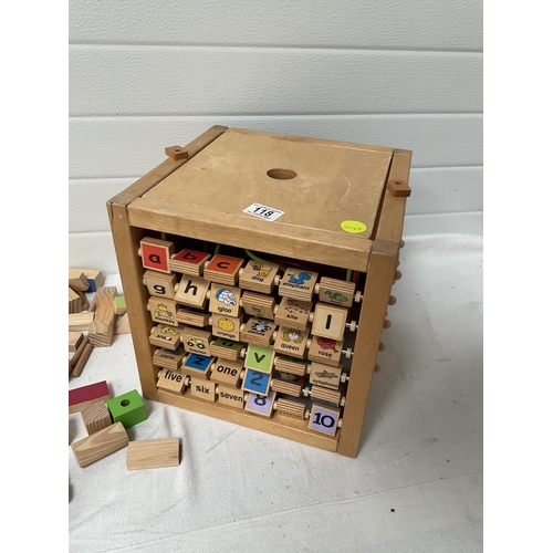 118 - SELECTION OF WOODEN CHILDRENS TOYS