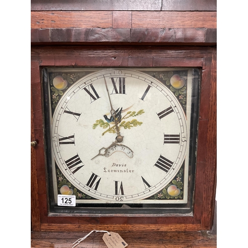 125 - 30 HOUR GRANDFATHER CLOCK DAVIES OF LEOMINSTER - H74