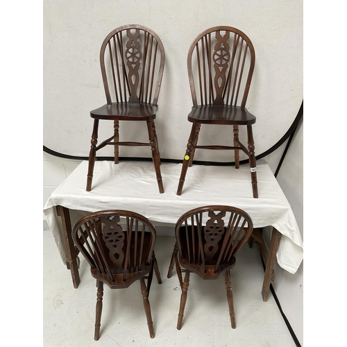 165 - 4 WHEEL BACK PRIORY DINING CHAIRS - H36