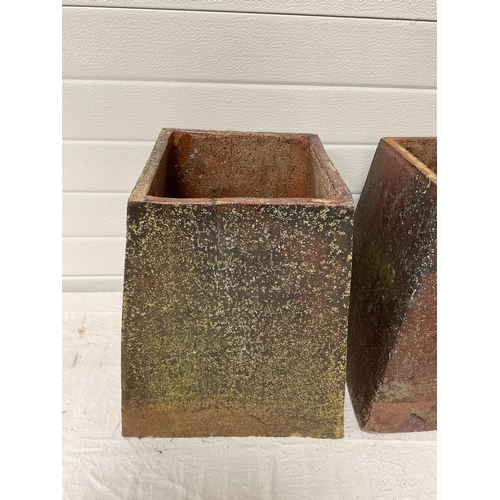 187 - 3 GLAZED VICTORIAN PLANTERS - 14.5