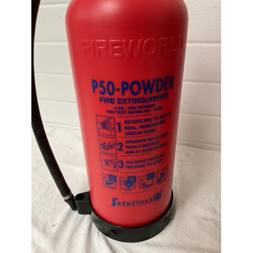 198 - 2 NEW P50 POWDER FIRE EXTINGUISHERS