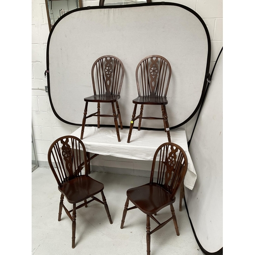 165 - 4 WHEEL BACK PRIORY DINING CHAIRS - H36