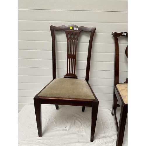 202 - 2 PERIOD MAHOGANY DINING CHAIRS A/F