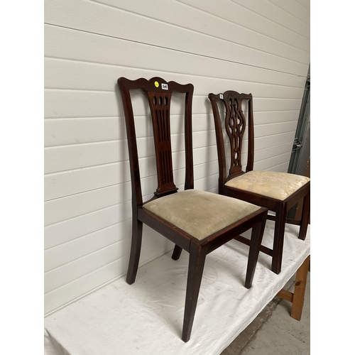 202 - 2 PERIOD MAHOGANY DINING CHAIRS A/F