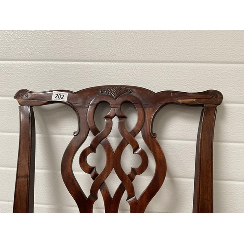 202 - 2 PERIOD MAHOGANY DINING CHAIRS A/F