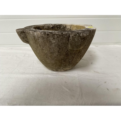 205 - VICTORIAN MARBLE/GRANITE BOWL - H8