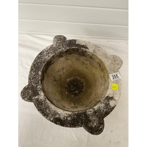 205 - VICTORIAN MARBLE/GRANITE BOWL - H8