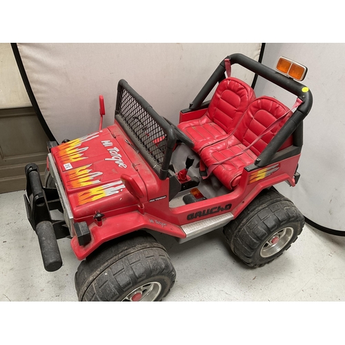 212 - LARGE BATTERY TOY JEEP - SOLD AS SEEN AND AB ROLLER