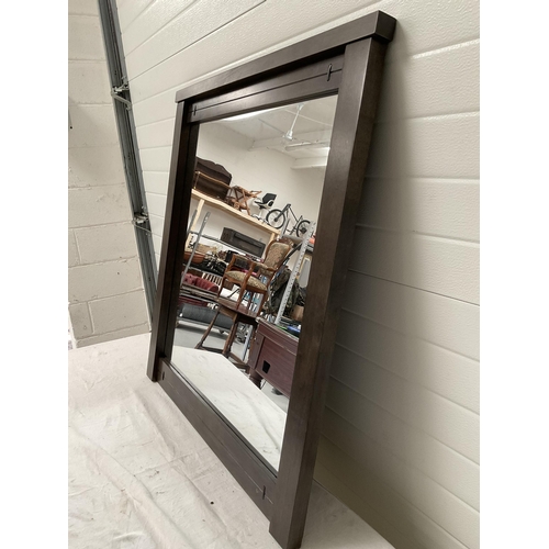 215 - CHARCOAL GREY FRAMED WALL MIRROR - 37