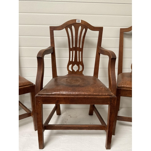 220 - 5 PERIOD MAHOGANY DINING CHAIRS TO INCLUDE CARVER