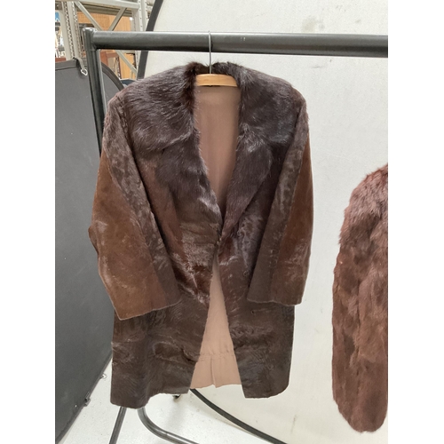 224 - GRAHAM FORTNAM LTD OF WOLVERHAMPTON LADIES SHORT CAPE AND LADIES FUR 3/4 LENGTH COAT