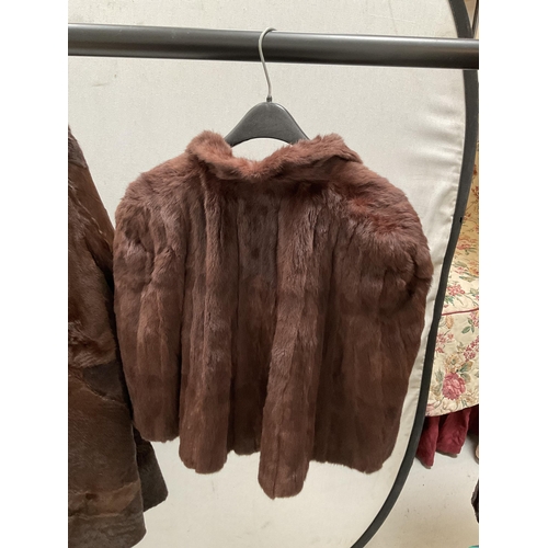 224 - GRAHAM FORTNAM LTD OF WOLVERHAMPTON LADIES SHORT CAPE AND LADIES FUR 3/4 LENGTH COAT