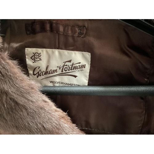 224 - GRAHAM FORTNAM LTD OF WOLVERHAMPTON LADIES SHORT CAPE AND LADIES FUR 3/4 LENGTH COAT