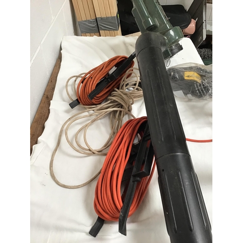 249 - ELECTRIC GARDEN LEAF BLOWER AND 3 ELECTRIC STRIMMERS