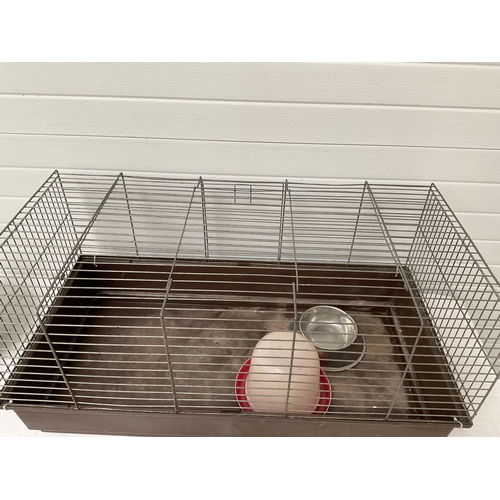 253 - PET CAGE AND CHICKEN FEEDER