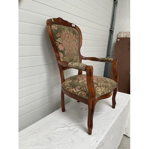 255 - REPRODUCTION UPHOLSTERED BEDROOM ARMCHAIR 41