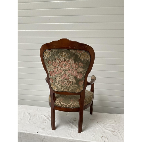 255 - REPRODUCTION UPHOLSTERED BEDROOM ARMCHAIR 41