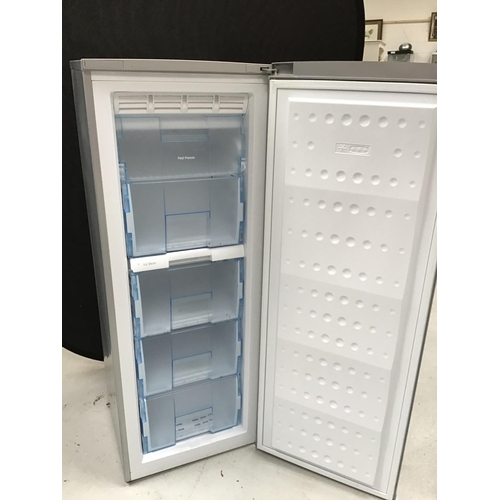 284 - BEKO FROST FREE SILVER UPRIGHT FREEZER - 5 DRAWERS