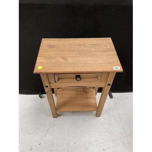 304 - MODERN PINE SINGLE DRAWER BEDSIDE TABLE - H29