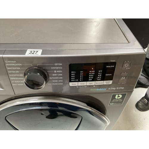 327 - SAMSUNG DIGITAL INVERTER TECHNOLOGY ECO BUBBLE 8KG WASHING MACHINE - IN VERY GOOD CONDITION - H33