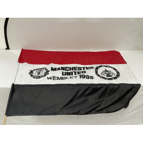 11 - QTY OF SPORTING FLAGS TO INCLUDE MANCHESTER UNITED