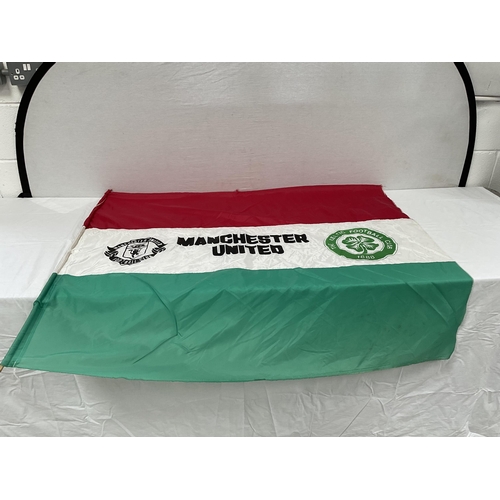 11 - QTY OF SPORTING FLAGS TO INCLUDE MANCHESTER UNITED