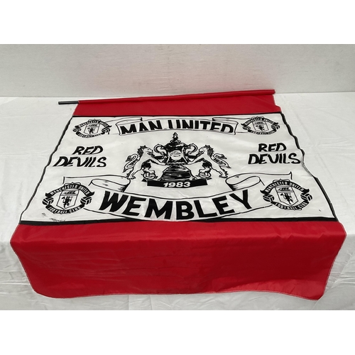 11 - QTY OF SPORTING FLAGS TO INCLUDE MANCHESTER UNITED
