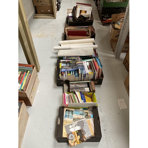 48 - 9 BOXES OF BOOKS, FILES ETC