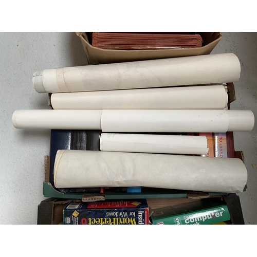 48 - 9 BOXES OF BOOKS, FILES ETC