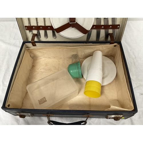 50 - VINTAGE PICNIC CASE AND CONTENTS
