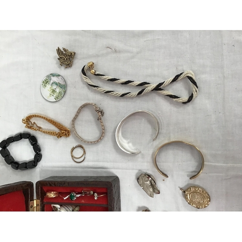 72 - CRATE AND A BOX OF COSTUME JEWELLERY ETC