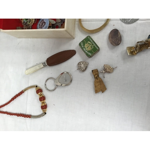 72 - CRATE AND A BOX OF COSTUME JEWELLERY ETC