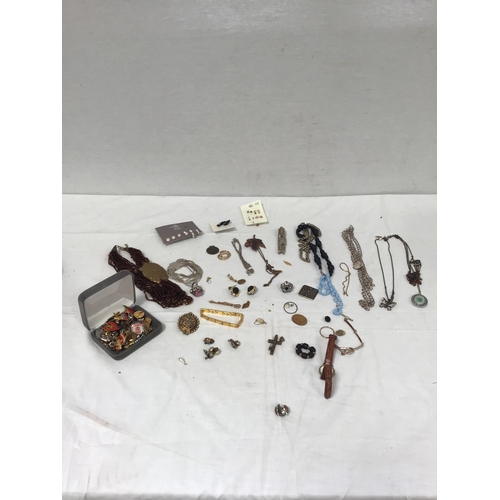 72 - CRATE AND A BOX OF COSTUME JEWELLERY ETC