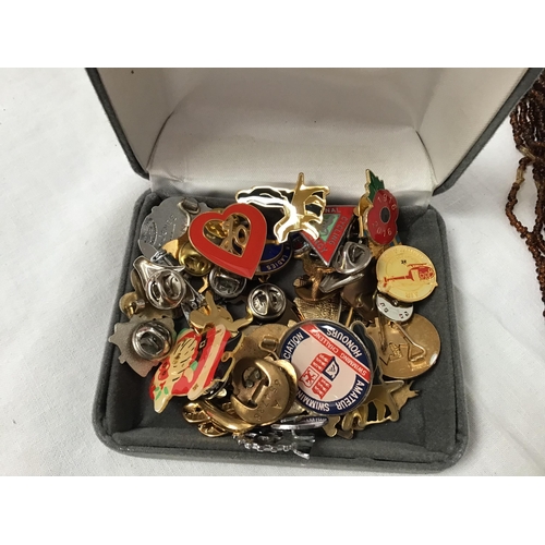 72 - CRATE AND A BOX OF COSTUME JEWELLERY ETC