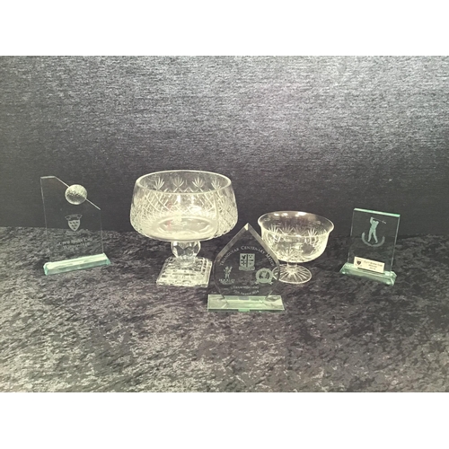 74 - CRATE OF GLASS TROPHIES