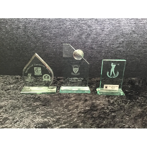 74 - CRATE OF GLASS TROPHIES