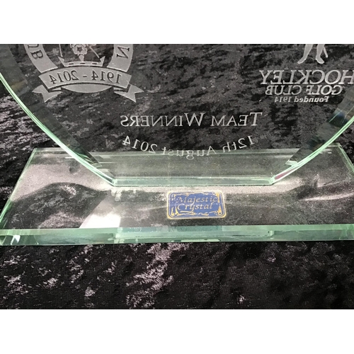 74 - CRATE OF GLASS TROPHIES