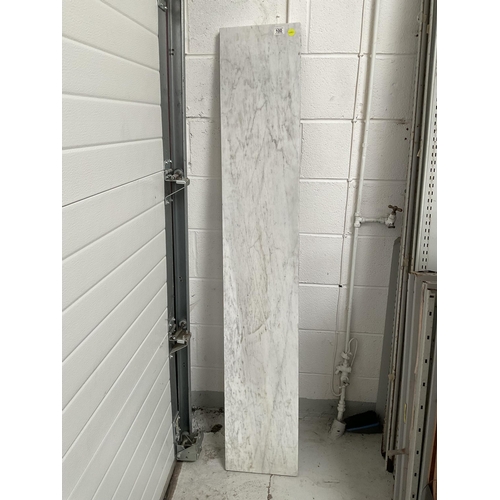 100 - LARGE WHITE MARBLE MANTLE PIECE/SHELF 69 X 12