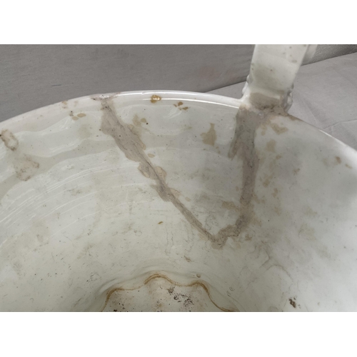 78 - CRATE OF VASES JUGS ETC TO INCLUDE LARGE URN A/F DECORATED WITH FRUIT AND FOILAGE
