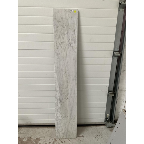 100 - LARGE WHITE MARBLE MANTLE PIECE/SHELF 69 X 12
